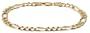 14k Yellow Gold 6mm Italian Figaro Bracelet, 8"
