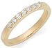 14k Yellow Gold Prong-Set Round 7-Stone Diamond Wedding Band (1/4 cttw, H-I Color, SI1-SI2 Clarity)