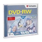 Verbatim - DVD-RW - 4.7 GB ( 120min ) 2x - 6x - jewel case - storage media