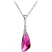 Handcrafted Fuchsia Austrian Crystal Inspire Necklace MADE WITH SWAROVSKI ELEMENTS