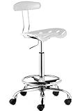 IMAGE OF ZUO Farallon Drafters Chair, White