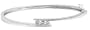 14k White Gold, 3-stone, Diamond Bypass Bangle Bracelet (1/2 cttw, I Color, I1 Clarity)