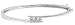 14k White Gold, 3-stone, Diamond Bypass Bangle Bracelet (1/2 cttw, I Color, I1 Clarity)