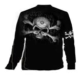 Aiche' Bones Live T-Shirt 100% Cotton Long Sleeve Shirt