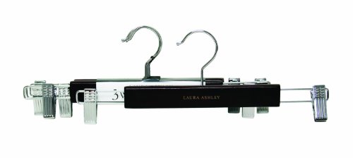 Laura Ashley Skirt/Pant Hanger, Mahogany, 3-Pack