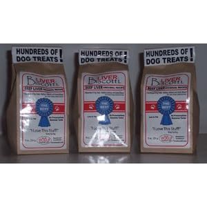 LIVER BISCOTTI 3 - 8oz Bags: REGULAR BITES- Original Recipe