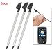 3 Pcs Round Black Plastic Point Tip Stylus Pen for HTC Touch Viva