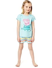 Pure Cotton Peppa Pig Shortie Pyjamas