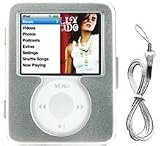 Apple iPod nano 3G (3rd Generation) 4GB/ 8GB Aluminum Metal Case with Neck Strap Lanyard and Clear Protective Screen Shield - 5 Colors