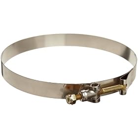 Murray T-Bolt Steel Hose Clamp with Steel Screw, 6.31"-6.62", 3/4"W, 50-60 lbs Torq