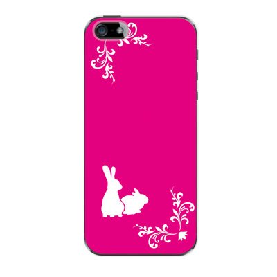 ２匹のうさぎ TYPE1ウサギ 【ピンク】 / iPhone5ケース【iphone5 ケース カバー】【スマホケース】【スマートフォン ケース】