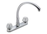 Delta 2176 Classic Double-Handle Bar High Rise Kitchen Faucet, Chrome