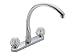 Delta 2176 Classic Double-Handle Bar High Rise Kitchen Faucet, Chrome
