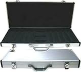 Silver Aluminum Locking 650 Poker Chip Case
