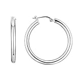 Charles Garnier Sterling Silver Hoop Earrings