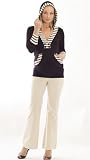 The Olian Blouson Stripe & Solid Combination Hoodie Top