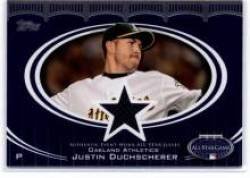 2008 Topps Update All-Star Stitches #JCD Justin Duchscherer - Oakland Athletics (Piece of Authentic All Star Jersey) (Baseball Cards)