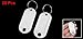 uxcell Key ID Label Tags, 20 Pcs Soft Plastic Key Tags with 2cm Split Ring Clear Label Window Keyring Keychain for Luggage, Pet Name and Office, White