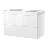 GODMORGON/ VITVIKEN 洗面台（引き出し×2） M66 / ホワイト[イケア]IKEA（S89879656）