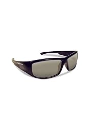 Flying Fisherman Gaffer Jr. Angler Polarized Sunglasses (Shiny Black Frame, Smoke Lenses) by 