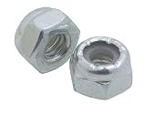 Zinc Plated Steel Locking Hex Nut 1/4-20