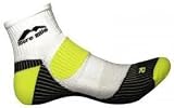 Adults More Mile cushioned LONDON running sock White/Black/Yellow