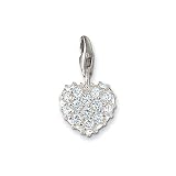 Glittering Heart Charm by Thomas Sabo