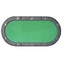 JP Commerce Padded Texas Hold'em Folding Poker Table Top in Green