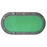 JP Commerce Padded Texas Hold'em Folding Poker Table Top in Green
