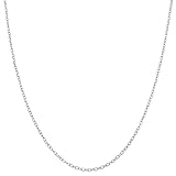 Rhodiumplated Sterling Silver 1.3-mm Round Cable Chain (18 Inch)