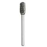 Buy 1 8 Shank Double-Cut Carbide Grinding Burr - 1 4 Bull-Nose Cylinder - Fits Dremel by CB