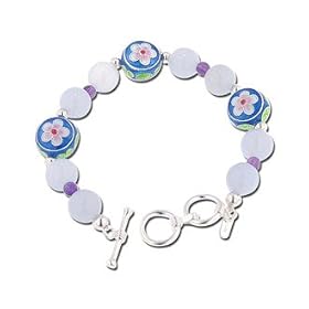Chalcedony Sterling Silver Bracelet by DivaDiamonds