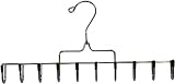 H & L Russel Ltd  Accessory Rack with 10 hooks in Chrome, Stores All Your Accessories & Belts, Adult Size