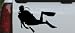 6in X 8.6in Black -- Diver Sports Car Window Wall Laptop Decal Sticker