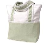 Personalized Pique Green Tote Diaper Bag