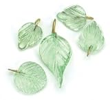 Glass Leaf Bead Mix - 25gr/Celery