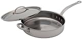 KitchenAid Five-Ply Stainless-Steel Clad 5-Quart Saut  Pan with Lid and Helper Handle