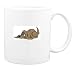 Mug with small, brown, hound, dog