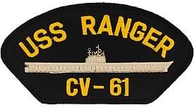 US Navy Military Iron On Patch - Navy Ship - USS Ranger CV-61 Logo