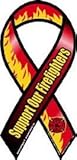 Support Our Firefighters Mini Ribbon Magnet