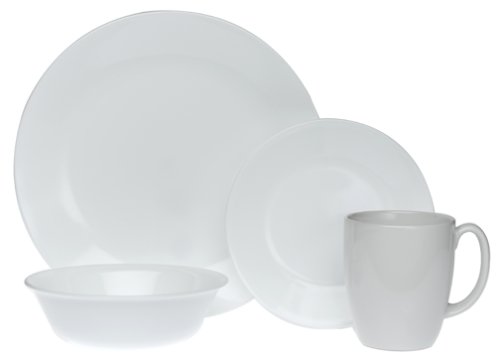 Corelle Livingware 16-Piece Dinnerware Set, Service for 4, Winter Frost