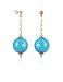 Antica Murrina Dream - Murano Glass Ball Gold Plated Drop Earrings Blue