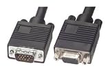 SVGA Extension Cables Color Black - HD15M to HD15F with Three Coaxial Lines for Video Signal 200.0 FEET