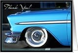 Thank You, Blue vintage car Card