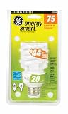 GE Spiral Compact Fluorescent Bulb, 20 Watts
