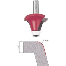Freud 85-003 2-Inch Diameter x 1-1/4 Round Over Bowl Router Bit with 1/2-Inch Shank