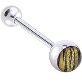  : Tiger Stripe #2 Barbell Tongue Ring