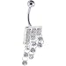 Crystal Savy Geometric Cubic Zirconia Belly Ring