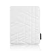 Wardmaster Patent TDS Techonology Ipad 2 / iPad 3 / New iPad X-fit Luxury Leather Case. The Only Case Combine Build in Ajustable Stand Function, Smart Cover Sleep and Wake up Function,special Wrist Splint Function, Strongest Protection and Lightweight Together (White) (crystal)