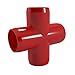 FORMUFIT F114CRX-RD-4 Cross PVC Fitting, Furniture Grade, 1-1/4